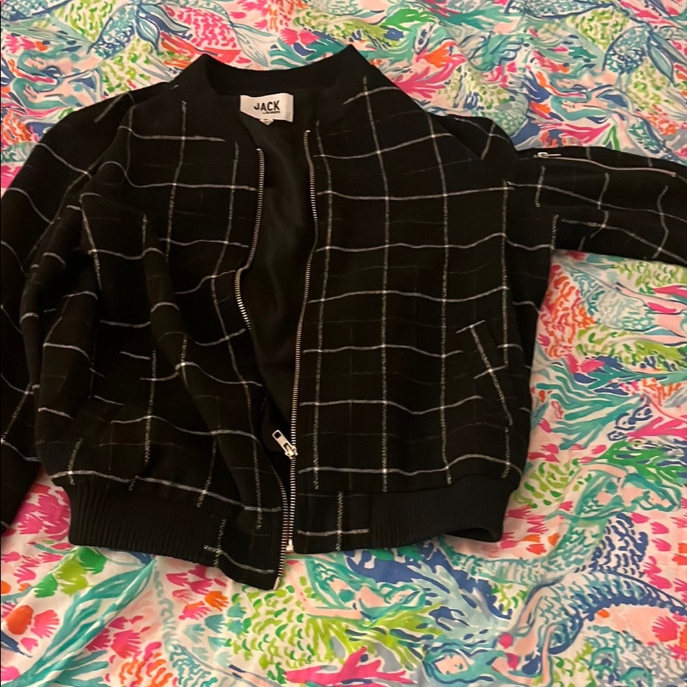 Jack by BB Dakota Black and White Utility Jacket